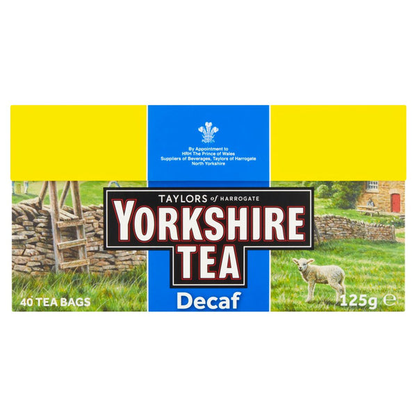 Taylors of Harrogate Yorkshire Tea Decaf 40 Tea Bags 125g - My Africa  Caribbean