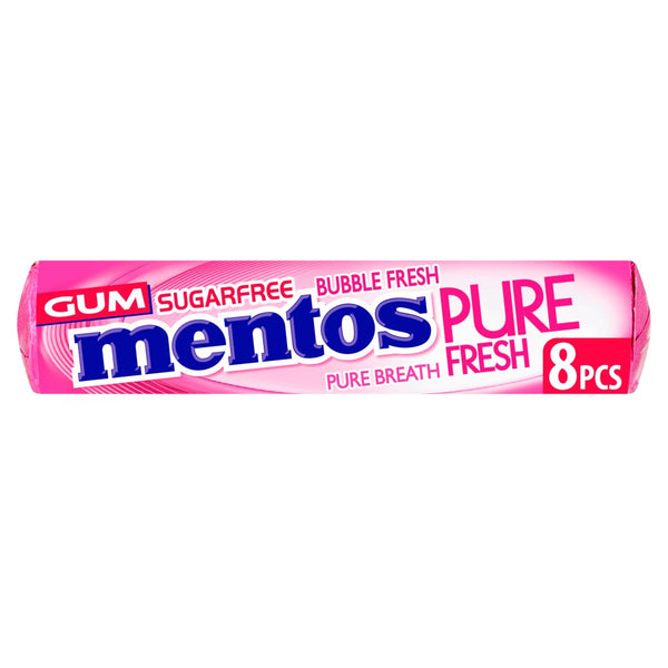 Mentos Sugarfree Pure Fresh, Bubble Fresh, 24 x 15.5 g