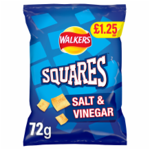 Walkers Squares Salt&vin   15x72g