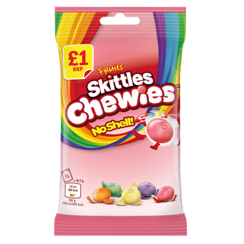 Skittles Chewies Bag   12x125g