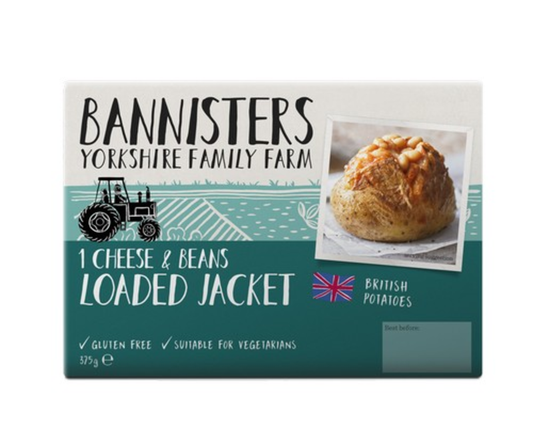 Bannisters Cheese & Beans Loaded Jacket Potatoe 8x375g