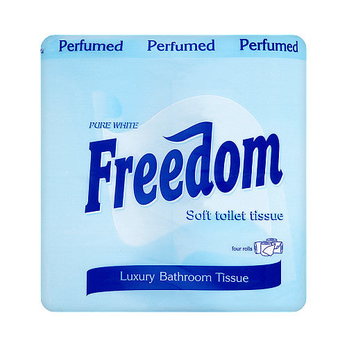 Freedom Soft Toilet Tissue Perfumed Pure White 4 Rolls   4pk × 10 × 1