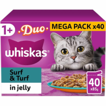 Whiskas + Cat Pouches Duo Surf & Turf In Jelly  4x85g