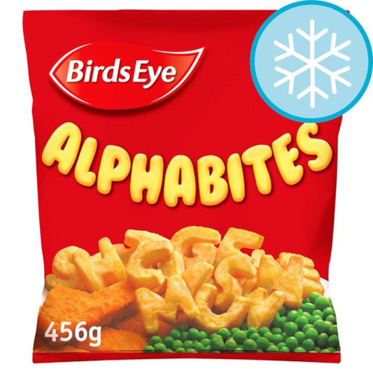 Birds Eye Potato Alphabite Shapes UNIT 6x456g . Packed 2 units to a case.
Unit Weight: 3.00 Kilos.