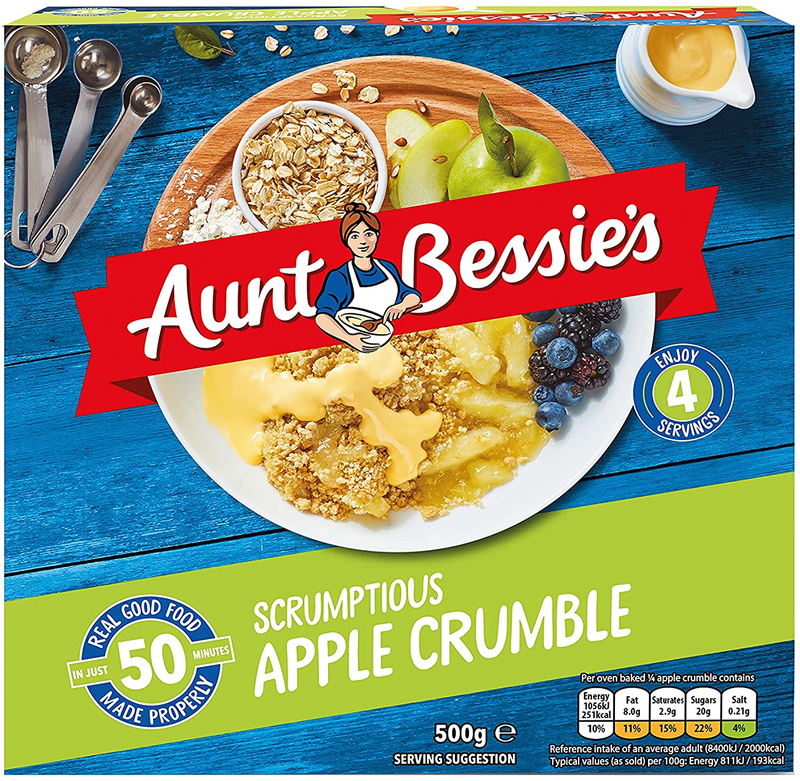 Aunt Bessie Apple Crumble 6x500g