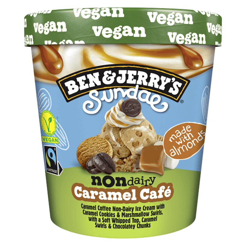 Ben & Jerrys Sundae NON DAIRY Caramel Cafe 8x427ml