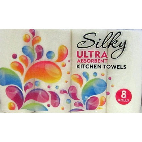 Silky Soft Ultra Absorbant Kitchen Towel   8Roll × 3 × 1