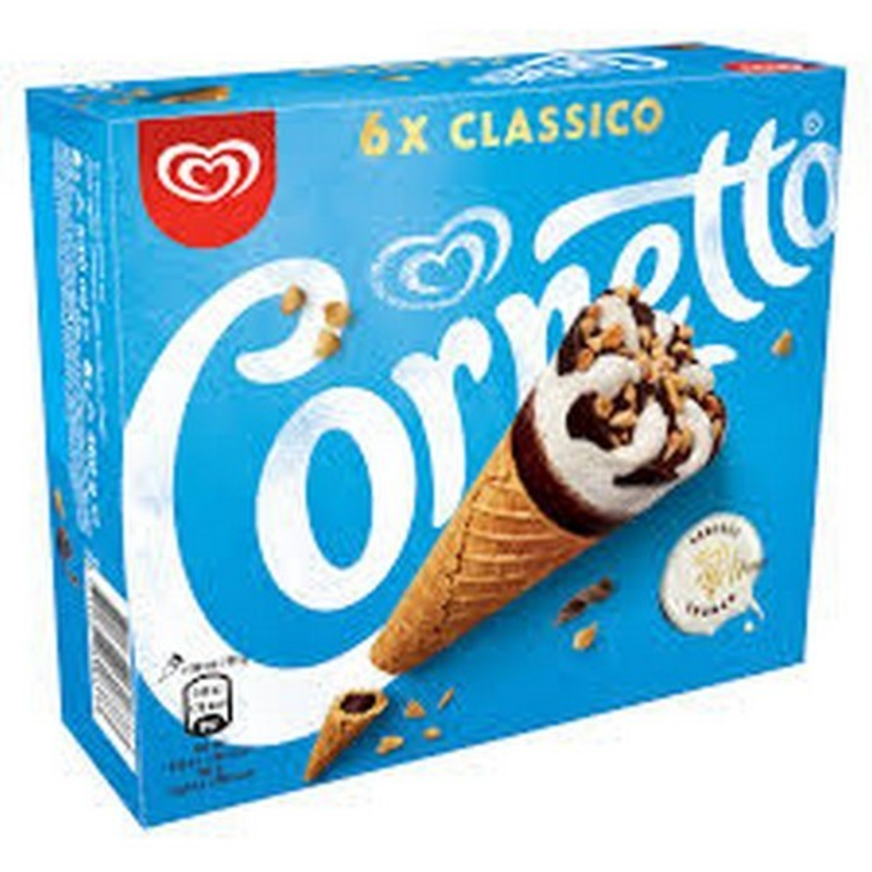 6pk Cornetto Classico Multi Pack 6x540ml