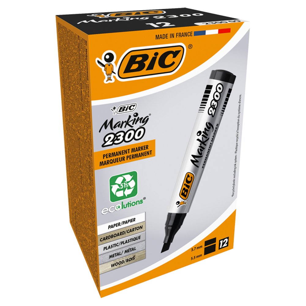 BIC Marking 2300 Permanent Marker Box 12   12Box × 12 × 1