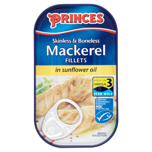 Princes Mackerel Fillets In Sunflower Oil  10x125g
