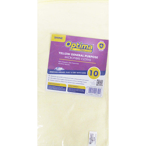 Microfibre Cloth Yellow   10s × 10 × 1