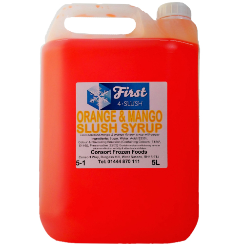 Slush Orange 1x5lt . Packed 2 units to a case.
Unit Weight: 5.79 Kilos.