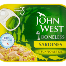 John West Boneless Sardine Fillets In Oil  12x95g