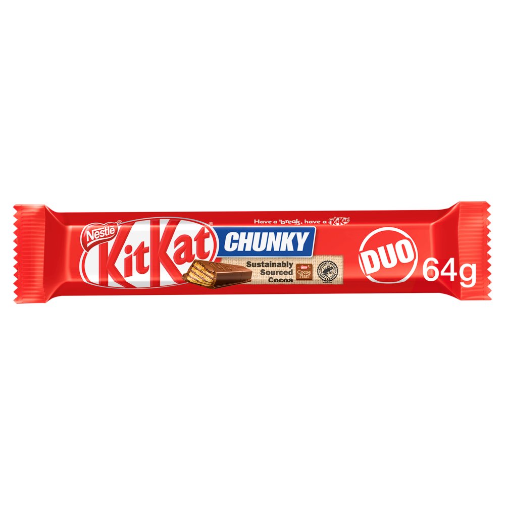 Kit Kat Chunky Duo Milk Chocolate Chocolate Bar 64g