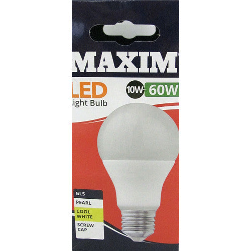 Maxim Led Es Gls Wht 60W   60W × 10 × 1