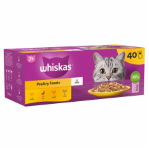 Whiskas 7 + Cat Pouches Poultry Feasts In Jelly  4x85g