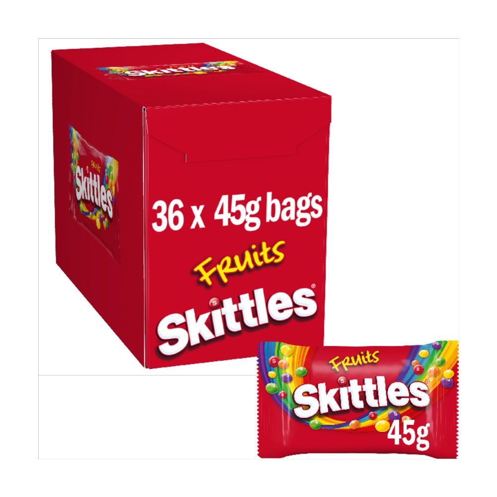 Skittles Vegan Chewy Sweets Fruit Flavoured Bag 45g