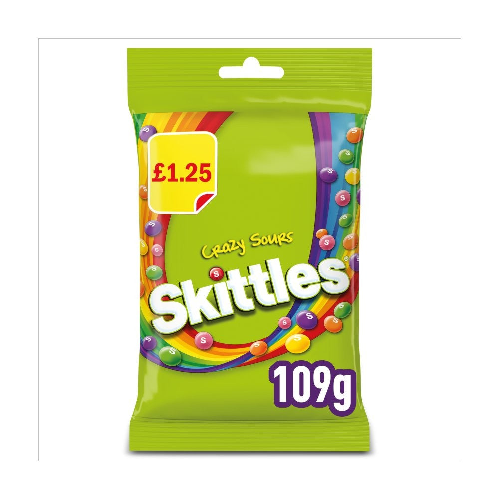 Skittles Crazy Sours Bag   14x109g