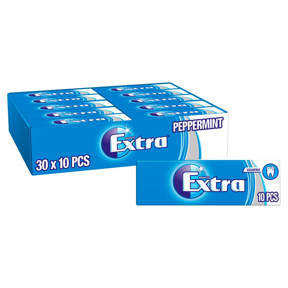 Extra Peppermint Chewing Gum Sugar Free 10 Pieces