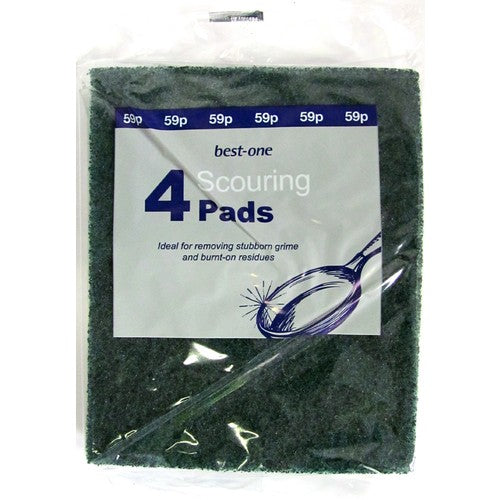 Bestone Scouring Pads Green PM 59p   4pk × 10 × 1