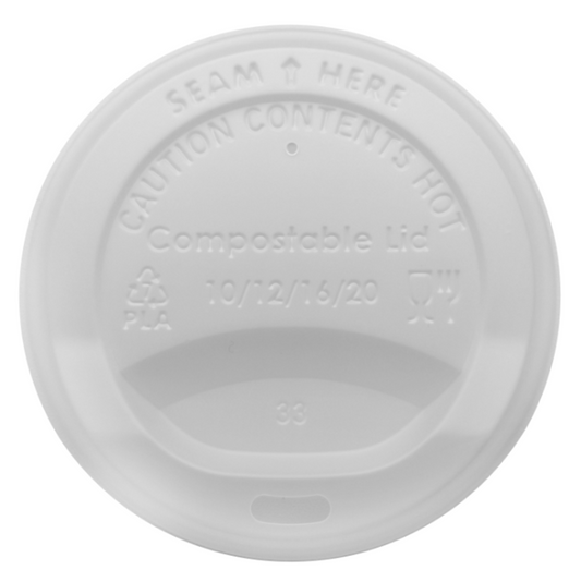 12/16oz Hot Cup Sip Lid ( Compostable) CASE 1X1000