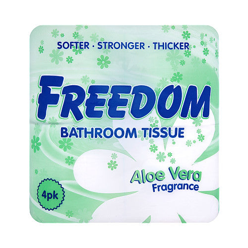 Freedom Bathroom Tissue Aloe Vera Fragrance 4pk   4pk × 10 × 1