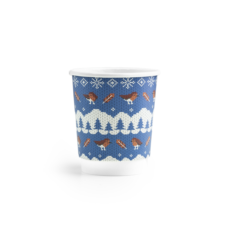 VW 8oz Christmas Cup UNIT (Blue with Robins) 1X25 . Packed 20 units to a case.
Unit Weight: 0.15 Kilos.