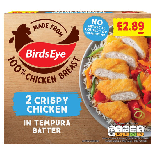 Birds Eye 2 Crispy Chicken in Tempura Batter 170g   170g × 1