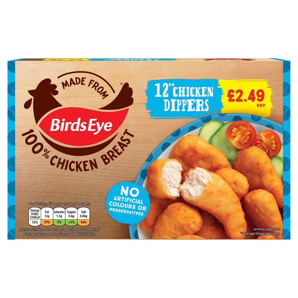 Birds Eye 12 Chicken Dippers 220g   220g × 1