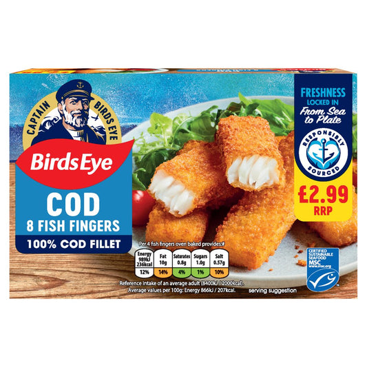 Birds Eye 8 Cod Fish Fillet 224g   224g × 1