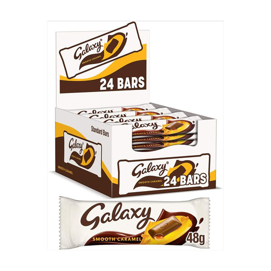 Galaxy Smooth Caramel & Milk Chocolate Snack Bar 48g Box of 24