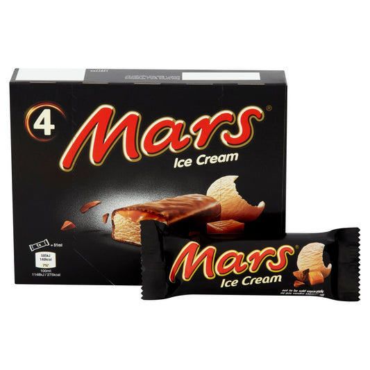 Mars Chocolate Caramel Ice Cream Bar 4 x 51ml