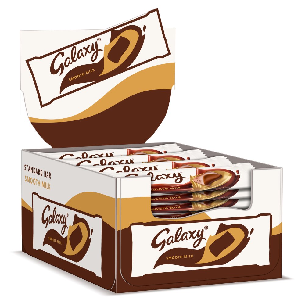 Galaxy Smooth Milk Chocolate Snack Bar Vegetarian 42g Box of 12