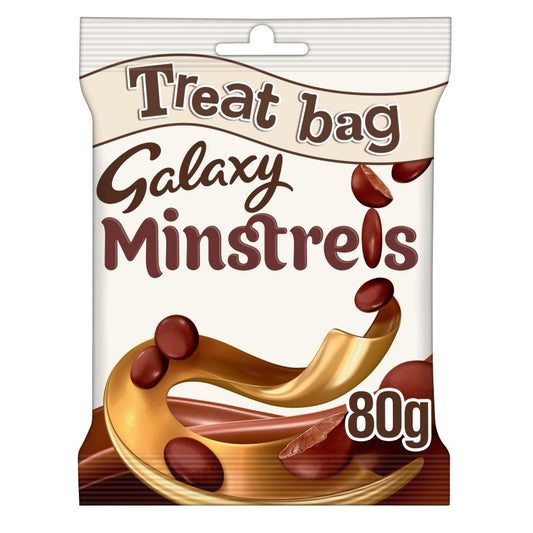 Galaxy Minstrels Milk Chocolate Buttons Treat Bag 80g Box of 10