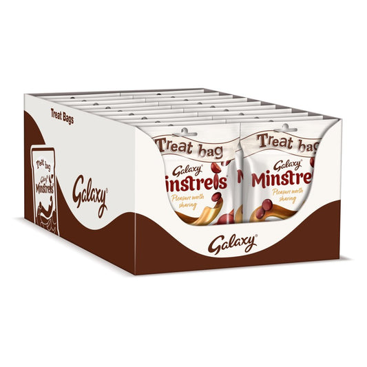 Galaxy Minstrels Milk Chocolate Buttons Treat Bag 80g Box of 20