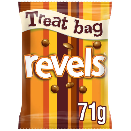 Revels Milk Chocolate with Raisins, Coffee or Orange Treat Bag 71g