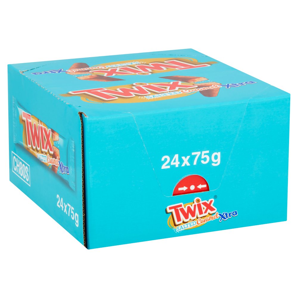 Twix Xtra Salted Caramel Chocolate Biscuit Twin Bars 75g