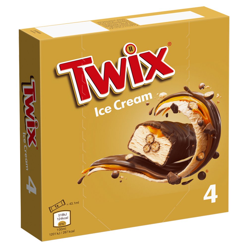 Twix Chocolate & Caramel Ice Cream 4pk   4pk × 1