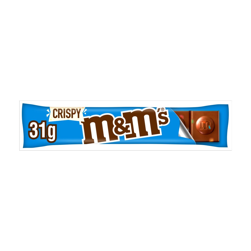 M&M's Crispy Pieces & Milk Chocolate Bar 31g Box of 12