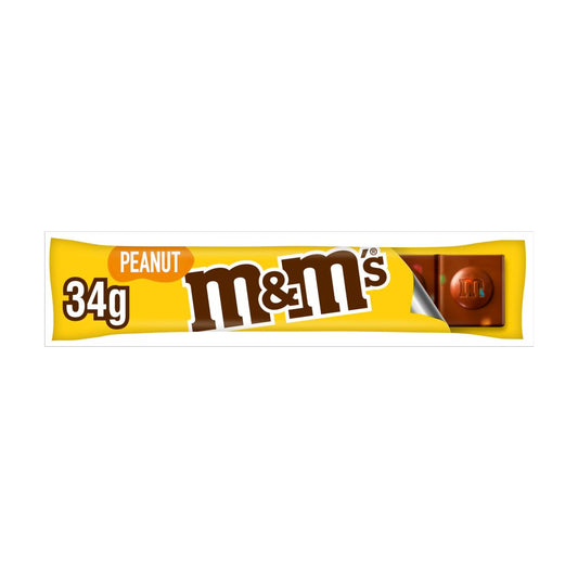 M&M's Crunchy Peanut & Milk Chocolate Bar 34g Box of 12