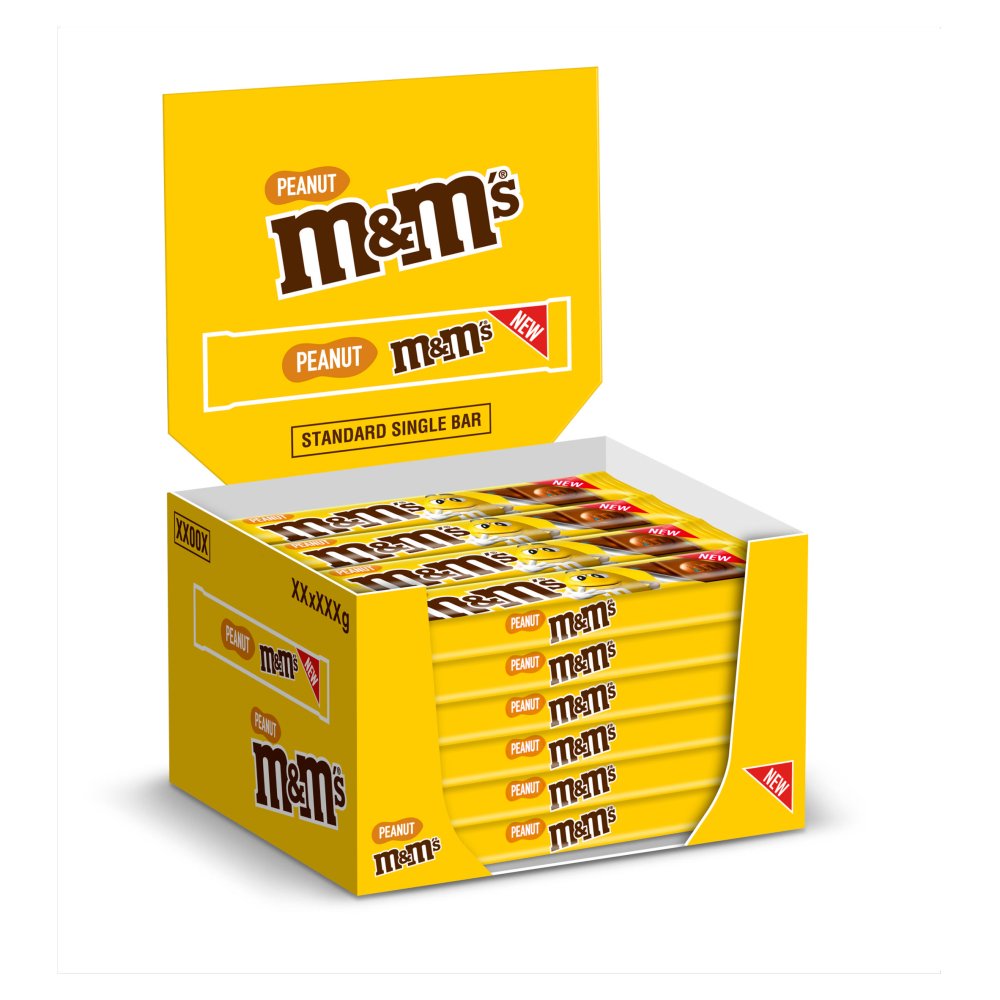 M&M's Crunchy Peanut & Milk Chocolate Bar 34g Box of 24