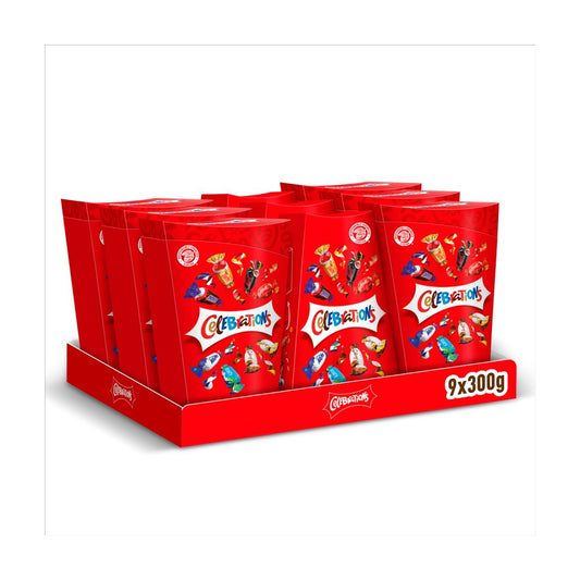 Celebrations Milk Chocolate Selection Box of Mini Chocolate & Biscuit Bars 300g Box of 9
