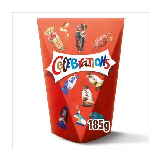 Celebrations Milk Chocolate Selection Box of Mini Chocolate & Biscuit Bars 185g Box of 6