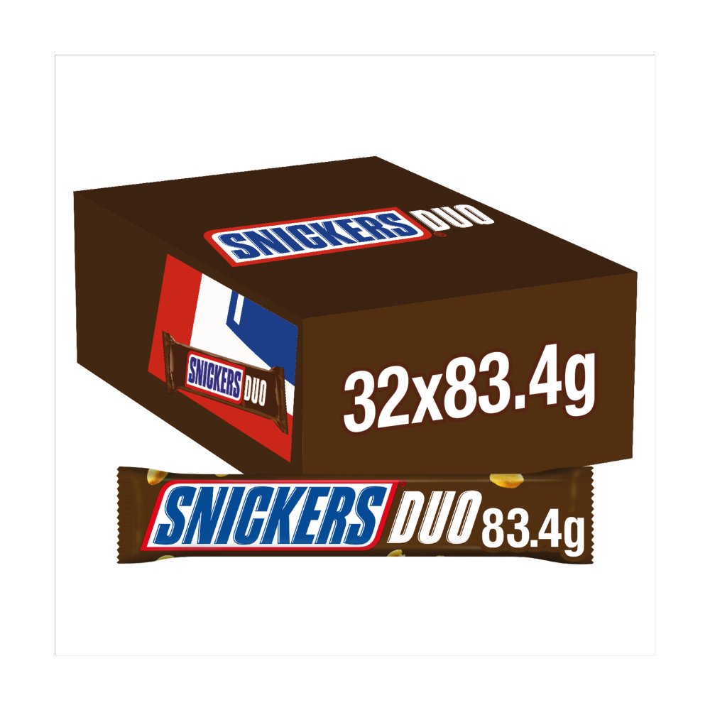 Snickers Caramel, Nougat & Peanuts Chocolate Snack Bar Duo 83.4g