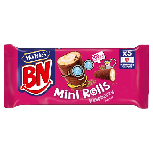 McVitie's BN Raspberry Mini Rolls Cake Bars Multipack 5 x 21.8g, 109g   5pk × 1