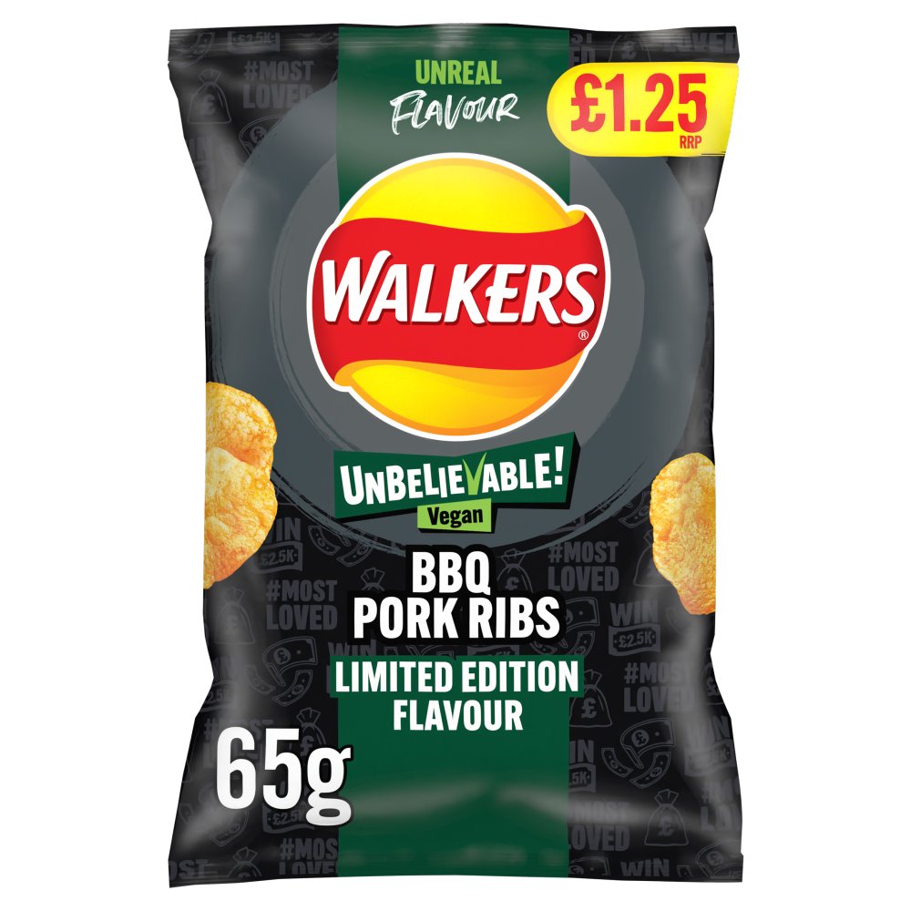 Walkers Vegan Bbq Pork Rib   15x65g