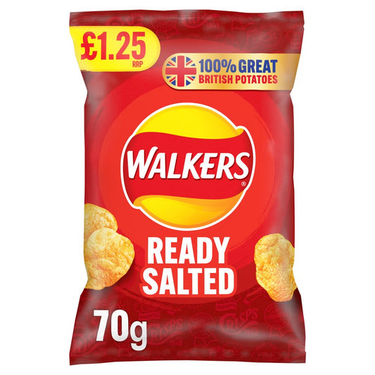 Walkers Ready Salted Crisps   18x70g