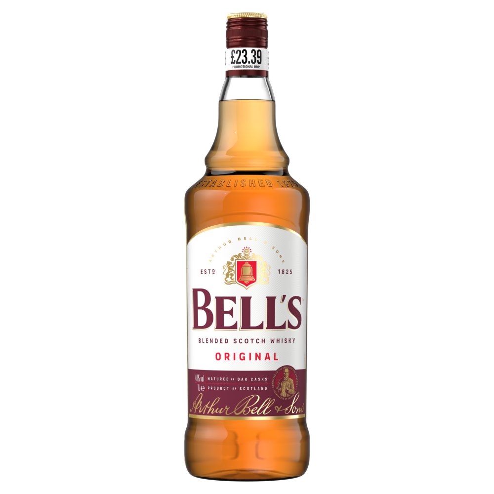 Bell's Original Blended Scotch Whisky 40% vol 1L Bottle PMP £23.39   1Ltr × 1