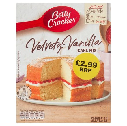 Betty Crocker Vanilla Cake   4x425g