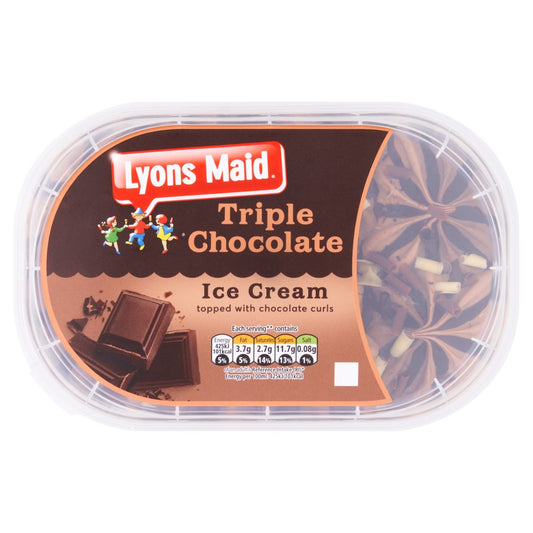 Lyons Maid Triple Chocolate Ice Cream 900ml